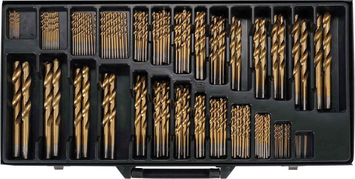 YATO Свердла по металу титанові YATO : HSS-TiN Ø= 1-13 мм. компл. 190 шт  | YT-44677