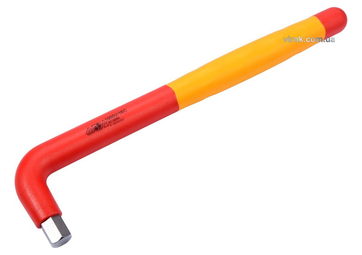 YATO Ключ шестигранний : тип "Г", М12 мм, L= 260 мм, B= 60 мм, ізольований корпус VDE до 1000V (DW)