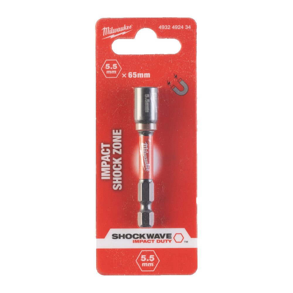 MILWAUKEE Насадка торцева магнитна під зовн. 6-гранник ShW, 5,5х65мм | 4932492434