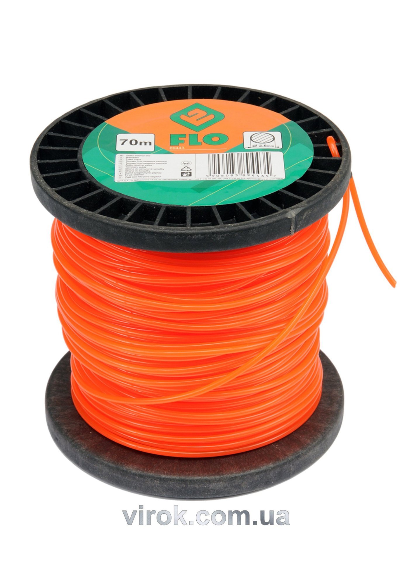 FLO Жилка для тримера квадратна 2,6 мм х 70 м  | 89453