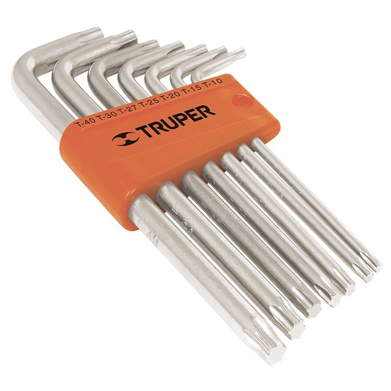 TRUPER TORX-7L Набір ключів Torx подовжені у пластиковій кассеті, 7шт.