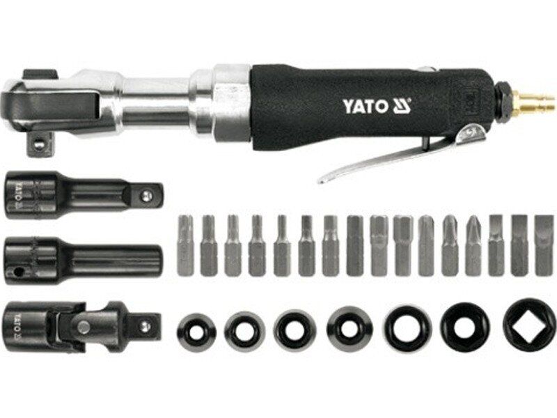 YATO Тріщатка пневматична YATO : квадрат- 1/2", 68 Нм, 6.2 бар, 110 л/хв, з обладунками, 30 шт.  | Y