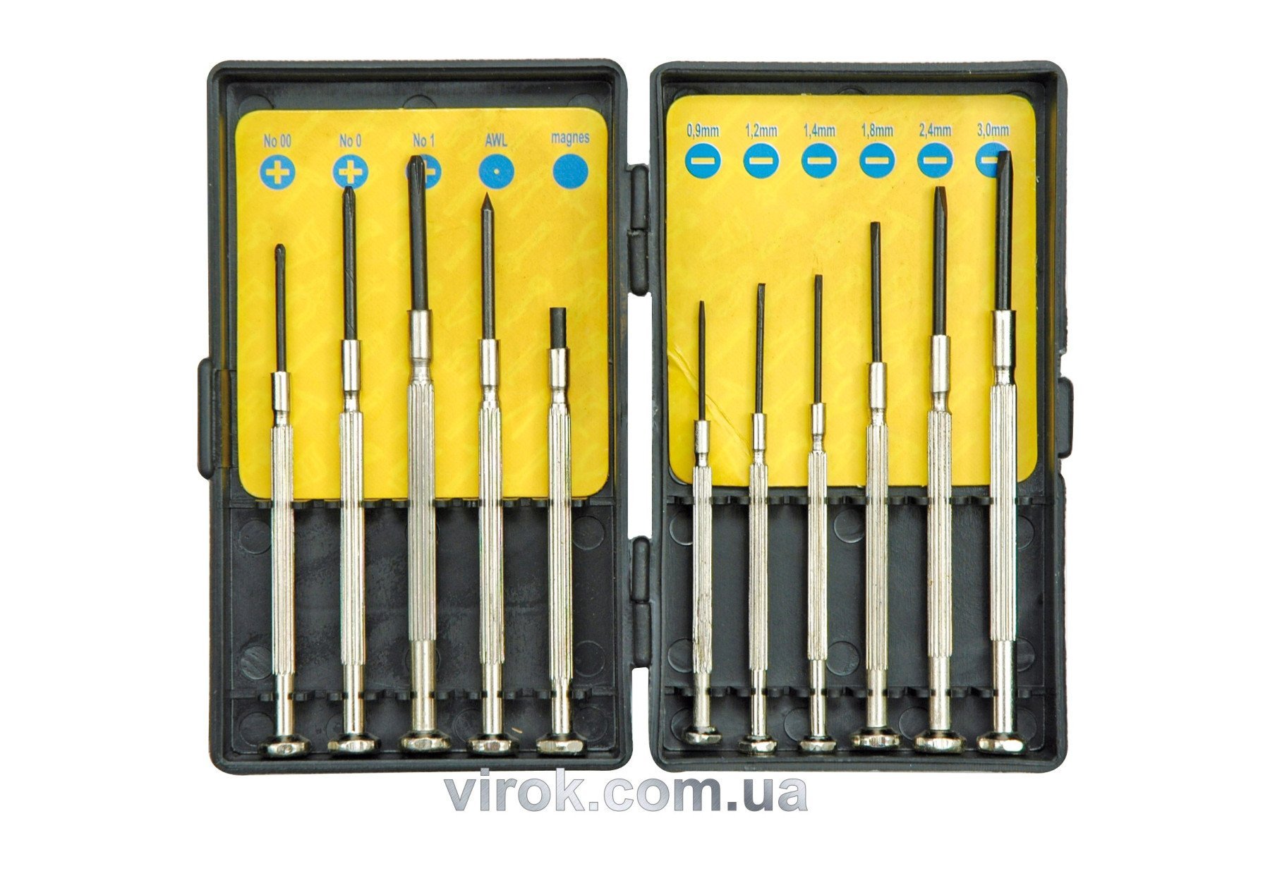 VOREL Набір викруток прецизійних : SL/PH/AWL/магніт. 11 шт.  | 64330