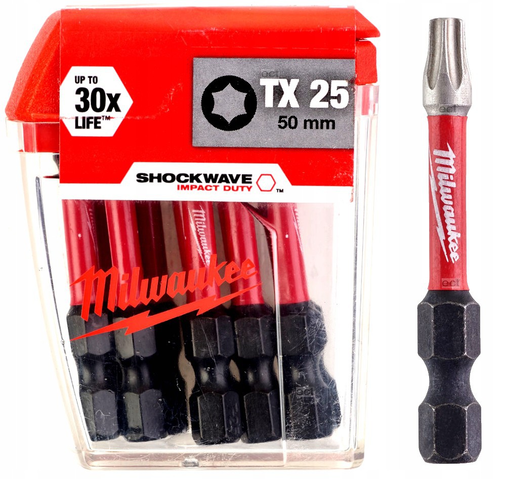 MILWAUKEE Біта SHOCKWAVE , TX25, 50мм, (10шт) | 4932430882
