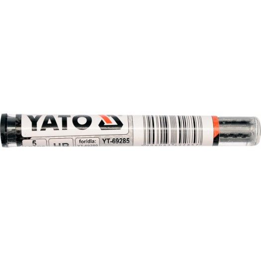 YATO Стержень графітний YATO : "HВ", чорний для олівця автомата. 5 шт.  | YT-69285
