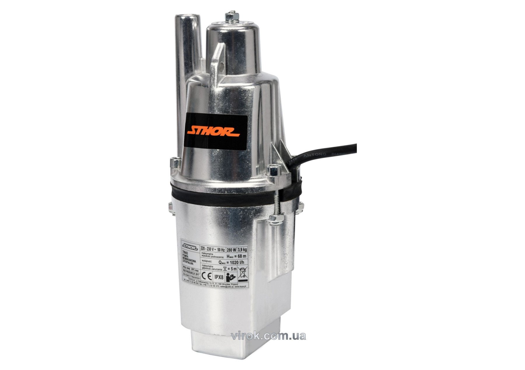 STHOR Насос мембранний мережевий , 280 Вт, 1020 л/год, макс.висота- 68 м  | 79943