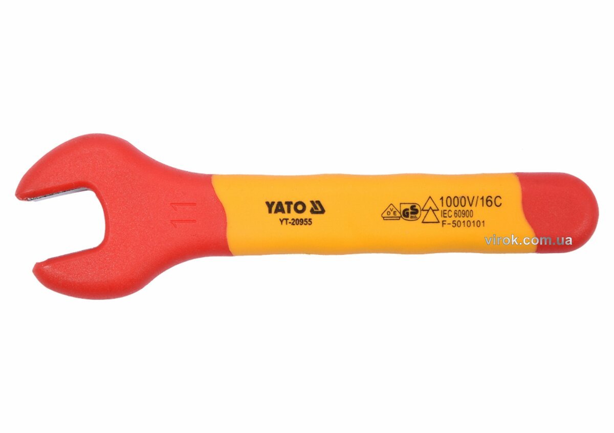 YATO Ключ ріжковий : М11 мм, ізольований корпус VDE до 1000V(DW)