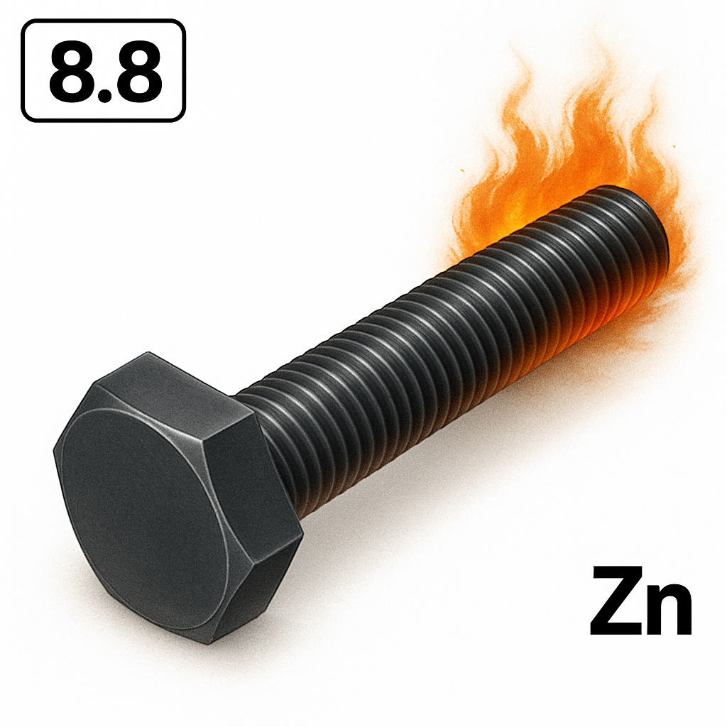 Болт DIN 933 M12x60 8,8 цинк гарячий