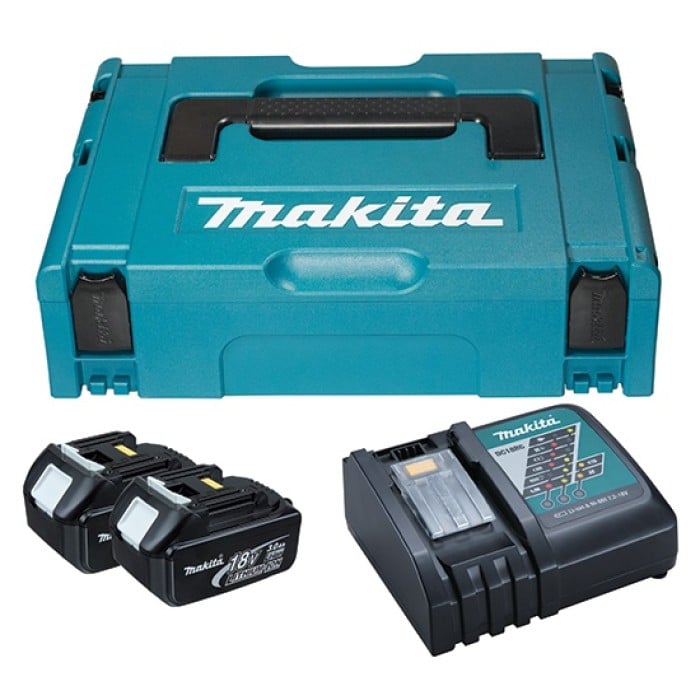 Набір акумуляторів + зарядка Makita LXT 197952-5 (BL1830Bx2, DC18RC, Makpac)