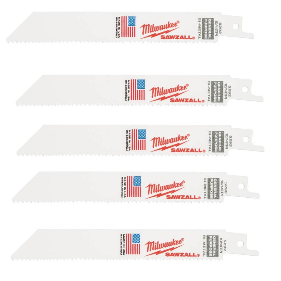 MILWAUKEE Полотно для шабельних пил, 150х2,5х1,8мм, (5шт), (універсальні)