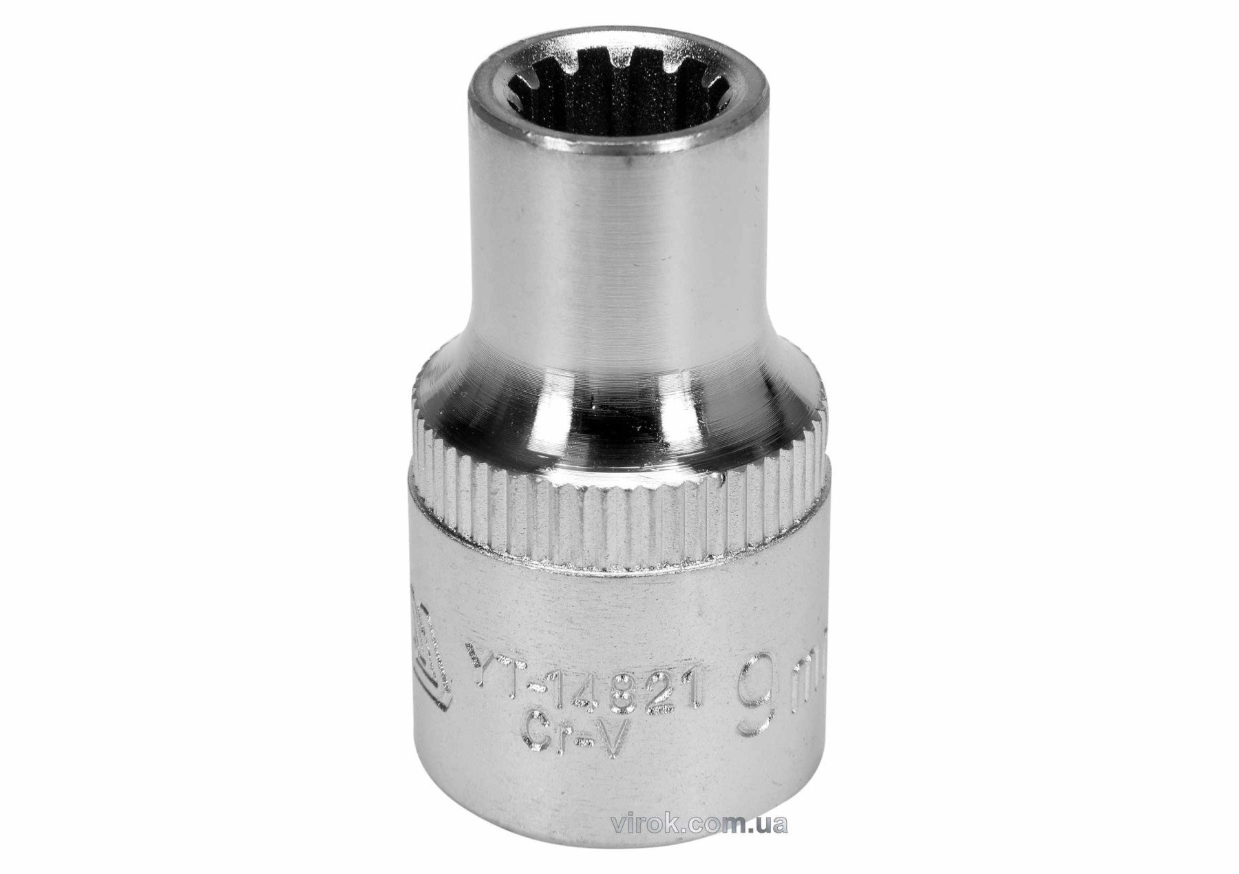 YATO Головка торцева YATO : квадрат 1/2", SPLINE M9 мм, L= 38 мм. CrV  | YT-14821