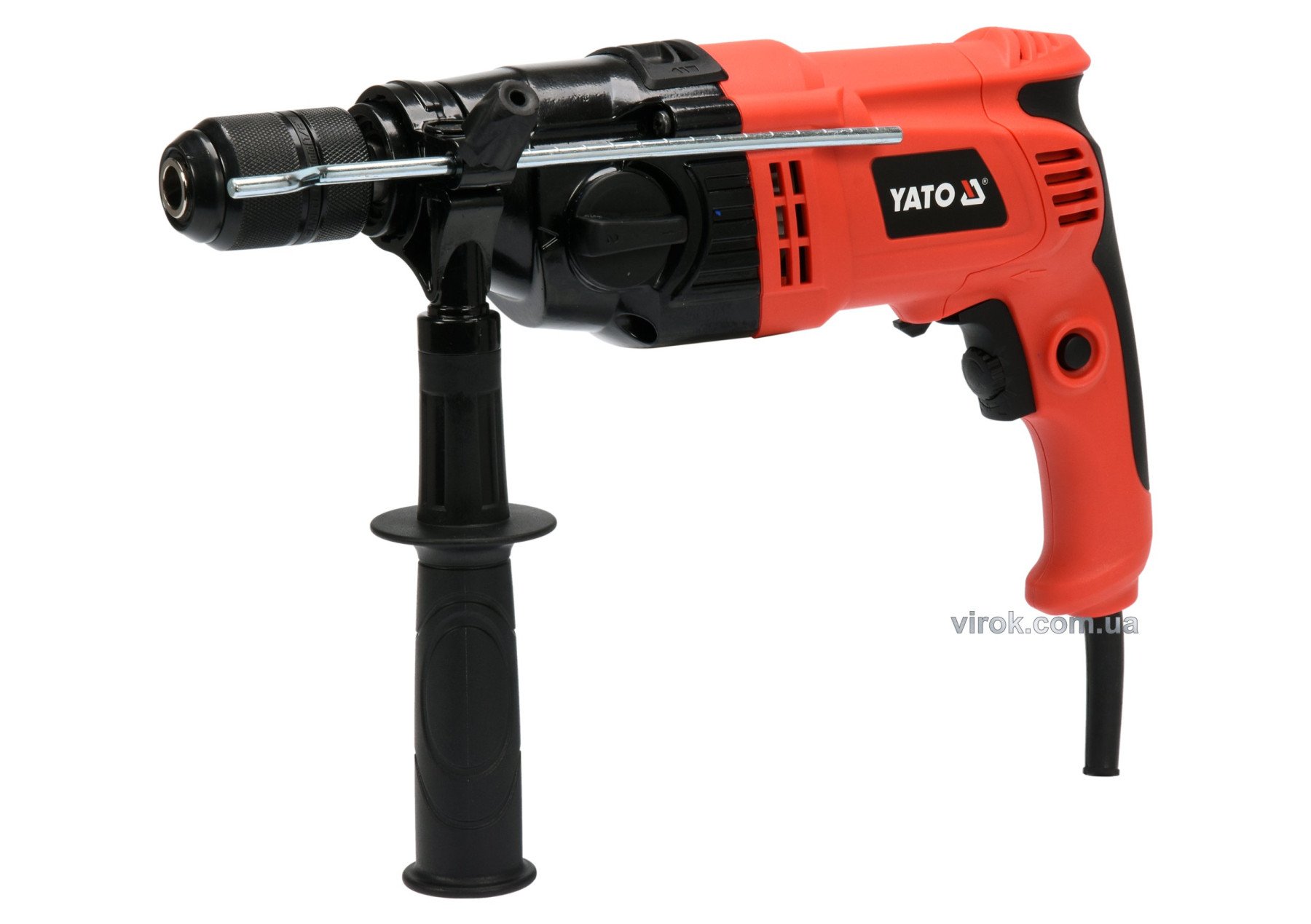 YATO Дриль ударний мережевий YATO: P=1050Вт,з самозатиск. металевим патроном для свердл Ø≤13мм,2режи
