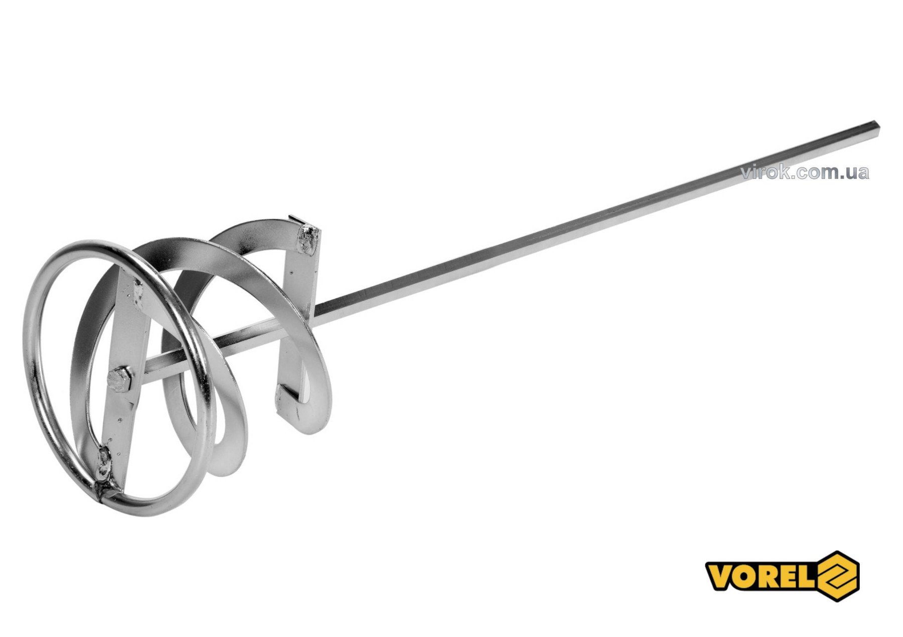 VOREL Міксер для будівельних сумішей оцинкований "ТУРБО" : Ø120 х 550 мм, HEX 8 мм  | 09052