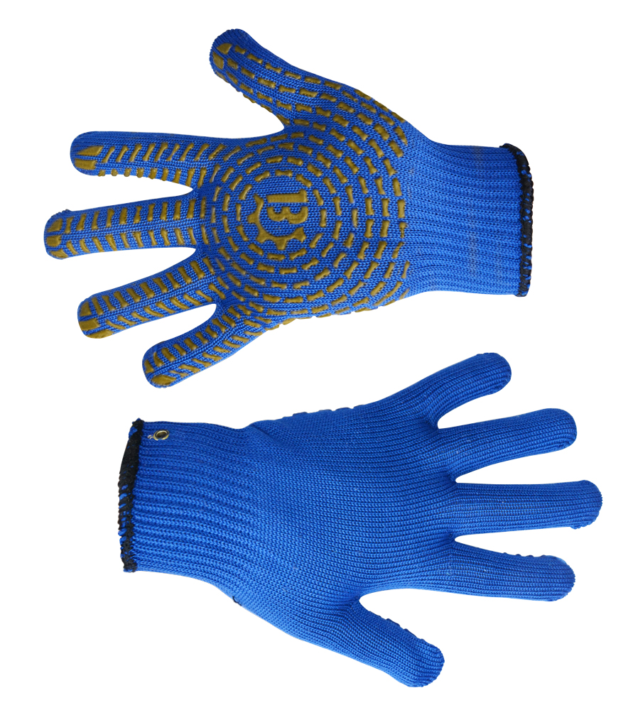 16-030-1 Перчатки вязанные синие с вкраплениями, L, (587) Украина 