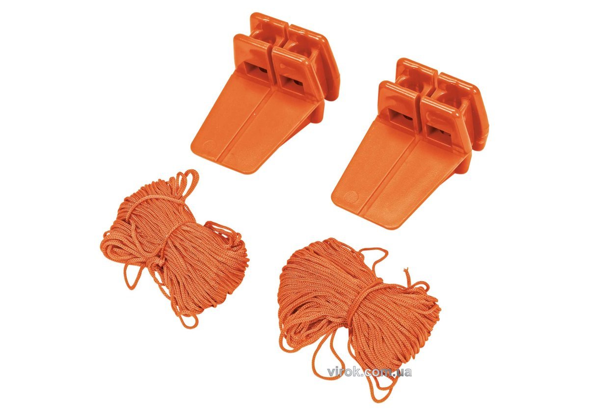 VOREL Тримачі кутові мулярські з трасовочним шнуром l= 18 м, 2 шт  | 17430