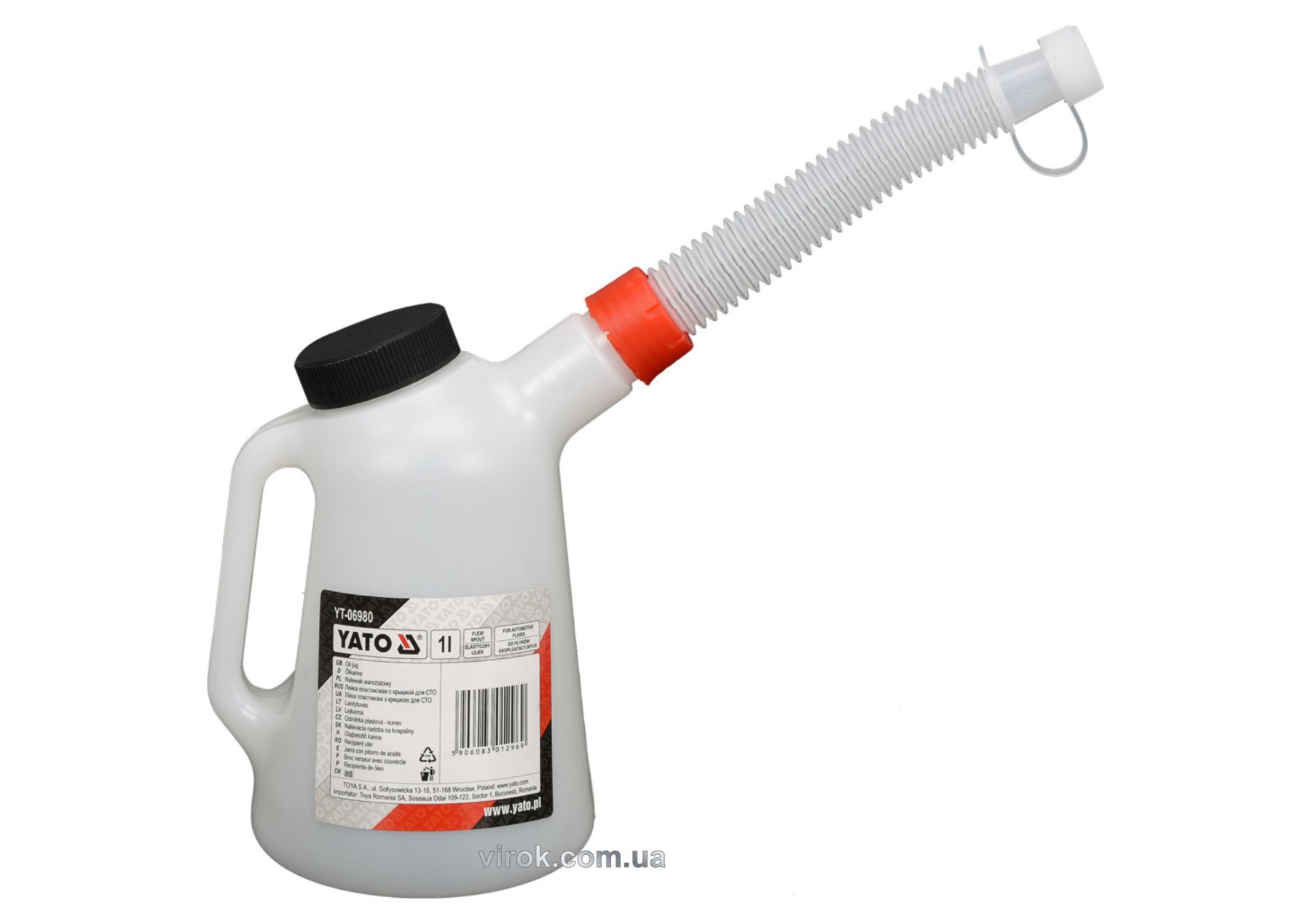 YATO Лійка пластикова для СТО YATO : з кришкою, V= 1 л  | YT-06980