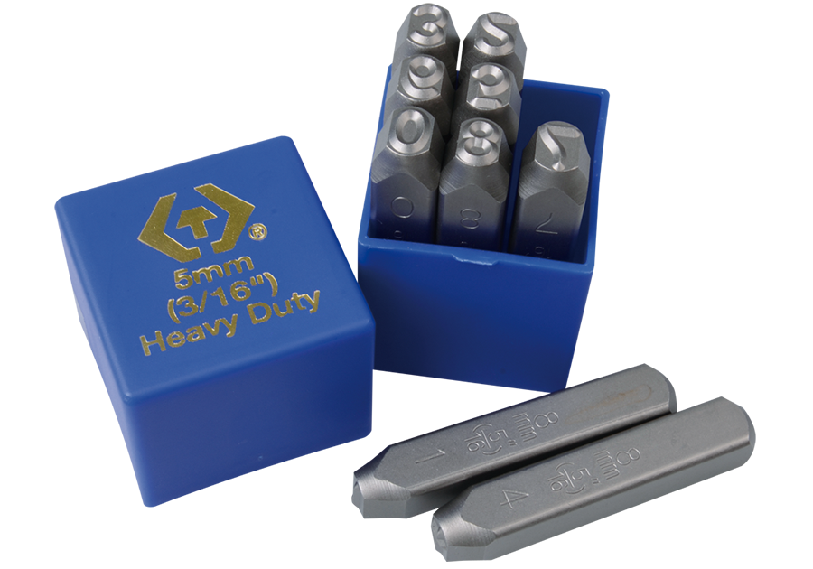 KING TONY Набор ударных клейм 8 мм, цифры, 9 предметов | 11409SQ08