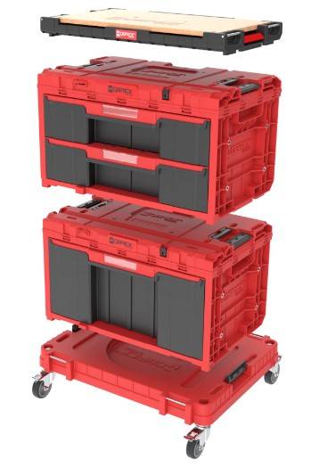 QBRICK SYSTEM Набір ящиків ONE WORKSHOP DRAWERS SET 7 RED ULTRA HD CUSTOM (780х540х650мм) (590123826
