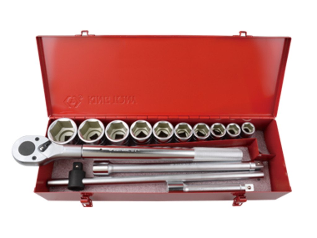 KING TONY Набор головок 3/4" 14 ед. 6-ти гранные (22-50мм) с дисковой трещоткой | 6314MR01