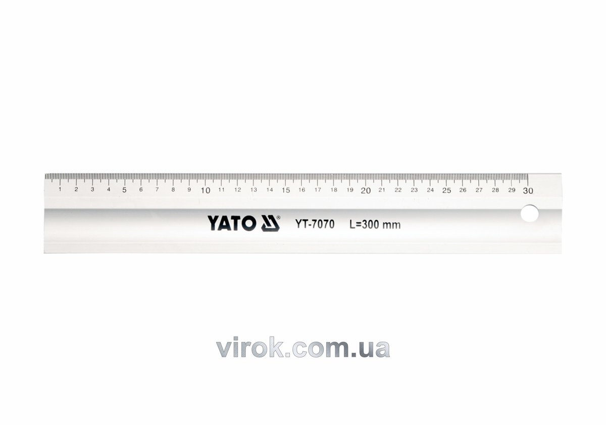 YATO Лінійка алюмінієва YATO : L= 300 мм  | YT-7070