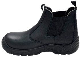 Чоботи низькі робочі з полірованої спилок шкіри YATO CHELSEA розм. 43, чорні з поліуретанов підошвою