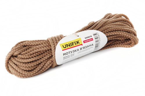 Веревка вязаная 8мм, 20м ковровка UNIFIX