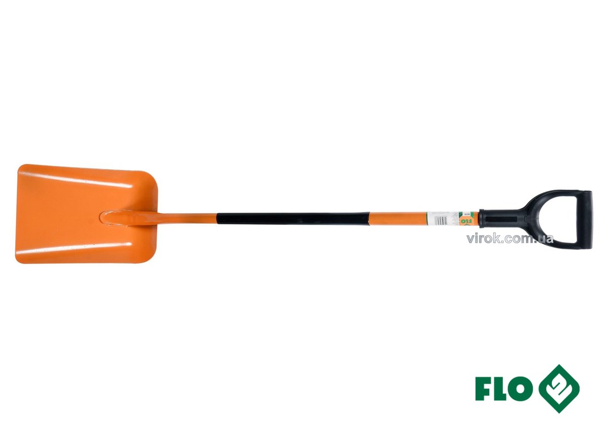 FLO Лопата совкова трапецієвидна : металева основа HRC 45, пластикова ручка  | 35722