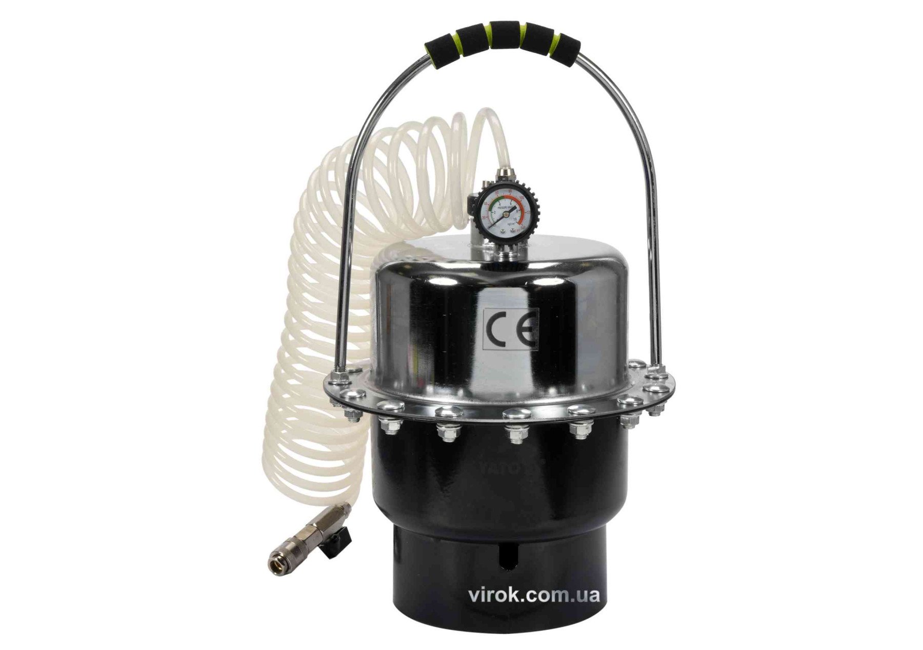 YATO Пристрій для заміни рідини в гальмівних системах авто YATO : тиск- 2.7 Bar, V= 5 л, шланг- 6 м 