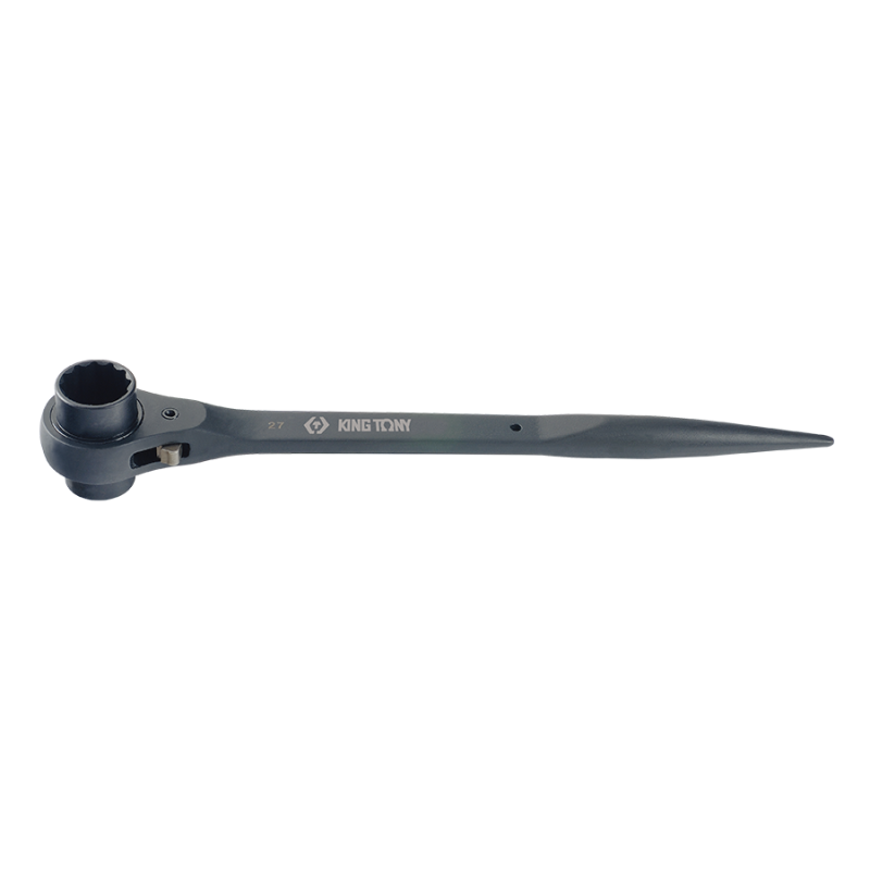 KING TONY Ключ трещоточный силовой с двойной головкой 17*21mm(BLACK) | 15001721P