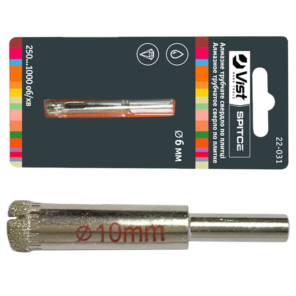 Алмазне трубчате свердло по плитці, 20 мм Spitce | 22-038