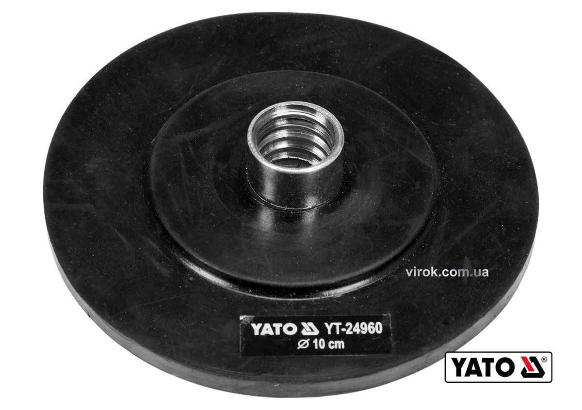 YATO Наконечник дисковий для очищення каналізації YATO : Ø= 10 см, t= 6 мм, резиновий, до YT-24980  