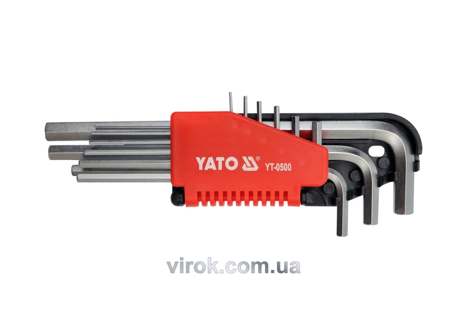 YATO Ключі 6-гранні Г-подібні YATO : Cr-V, М 1,5-10 мм, 9 шт.  | YT-0500