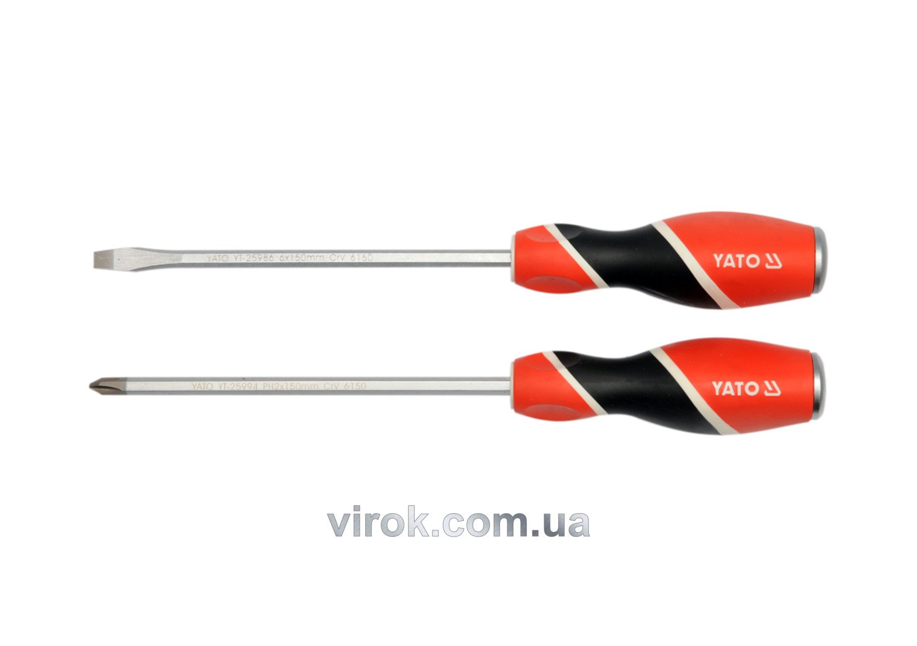 YATO Набір викруток YATO : (SL6/PH2) x 150 мм. 2 Шт.  | YT-25998