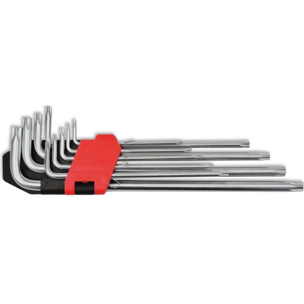 Набір ключів TORX подовжених, Cr-V, 9 шт. (Т10-Т50) Technics | 49-141