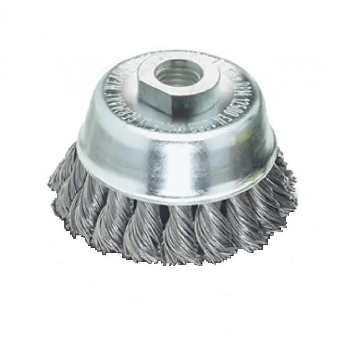 Щетка чашечная 65хМ14х2.0, ст. проволока 0.5 мм, Z18 жгутов, 12500 об / мин. IP LESSMANN