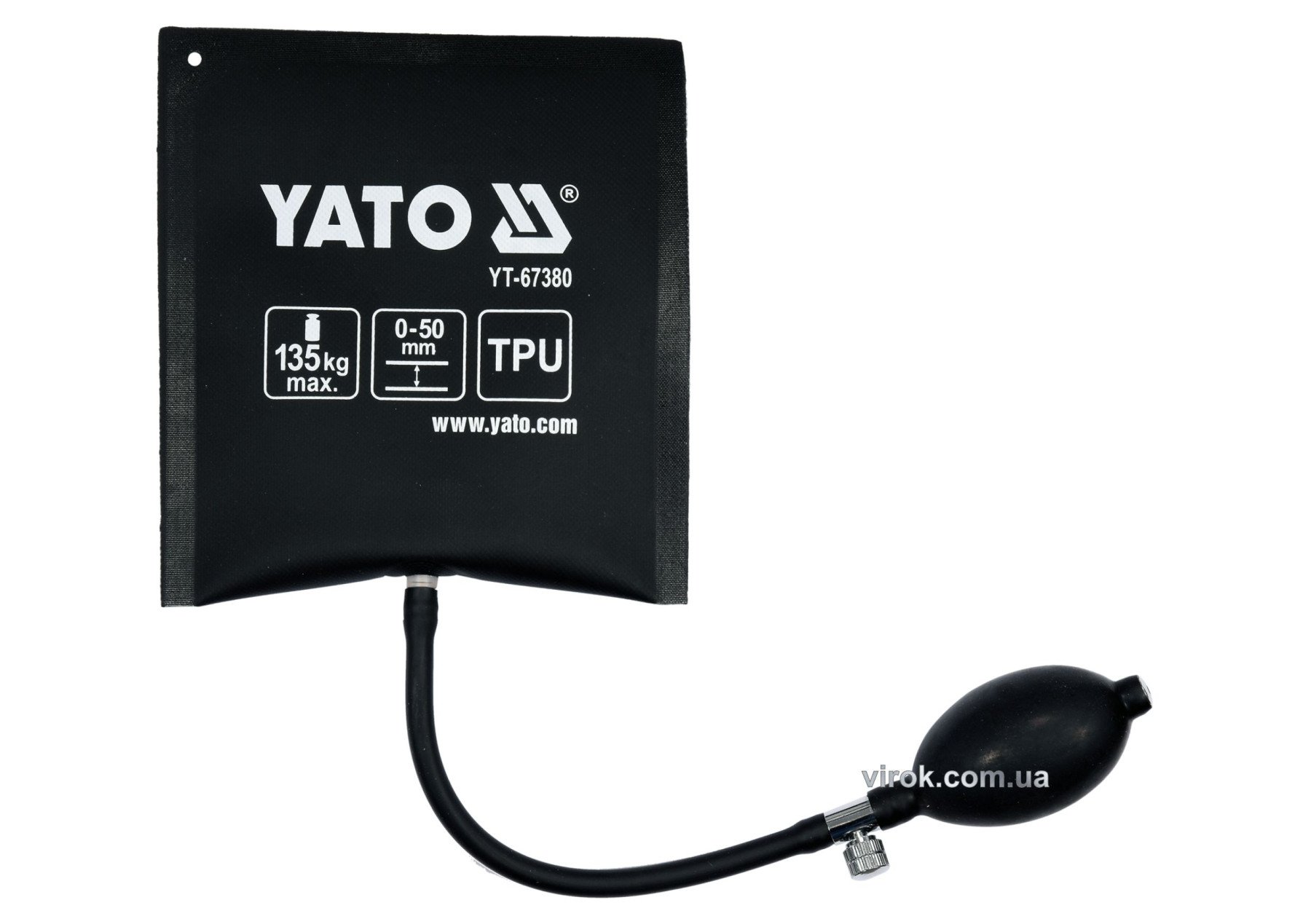 YATO Подушка монтажна, надувна YATO для навантаження - 135 кг, висоти - 50 мм, габарити - 150х160 мм