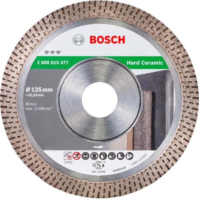 Круг алмазний відрізний Bosch Best for Hard Ceramic (125х22.23х1.4 мм, кераміка) (2608615077)