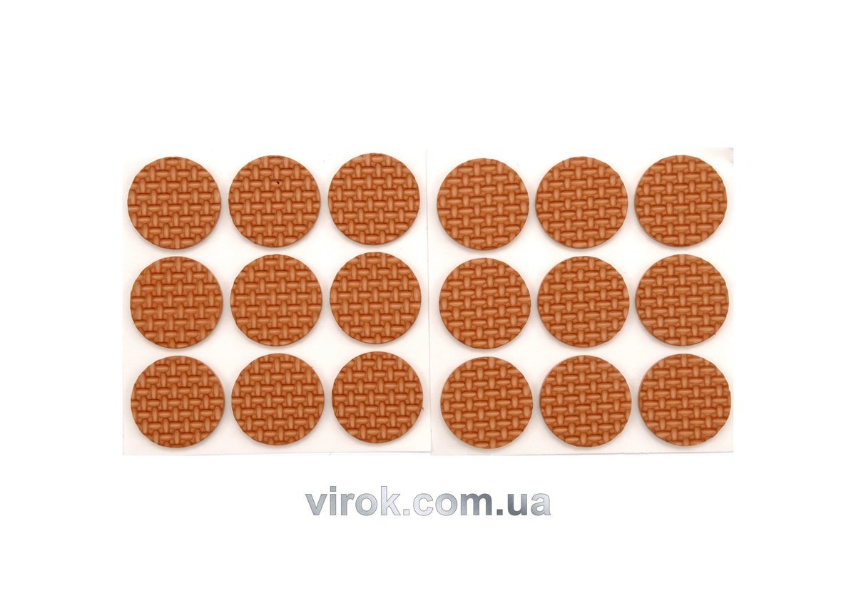 VOREL Наб. самокл. протекторов 25мм/18шт-корич 74882