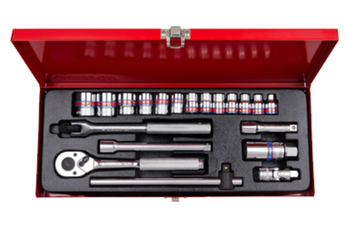 KING TONY Набор головок 3/8" 20 ед. 12-ти гранные,короткие, дюймовые | 3020SR