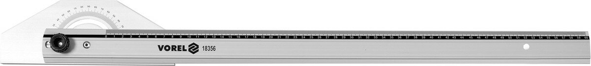VOREL Кутник установний алюмінієвий : l= 600 мм, 2 сторони 0-90°, з метричною шкалою  | 18356