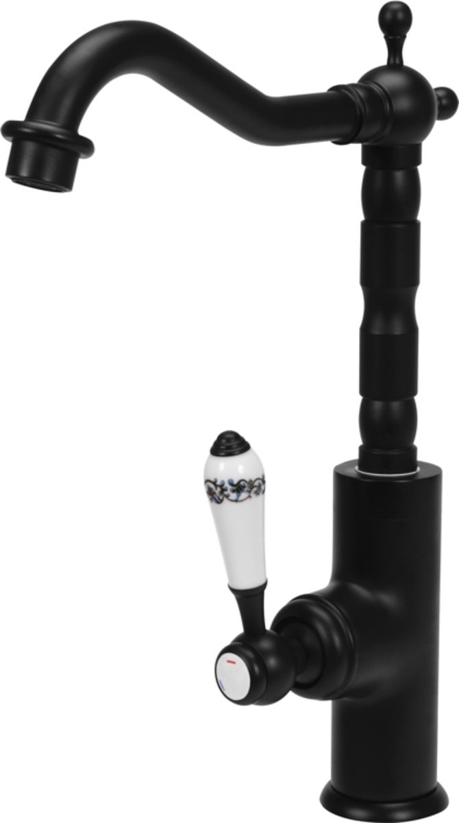 FALA Змішувач води для кухонної раковини "RETRO BLACK 2" з кульовим регулятором  | 75835