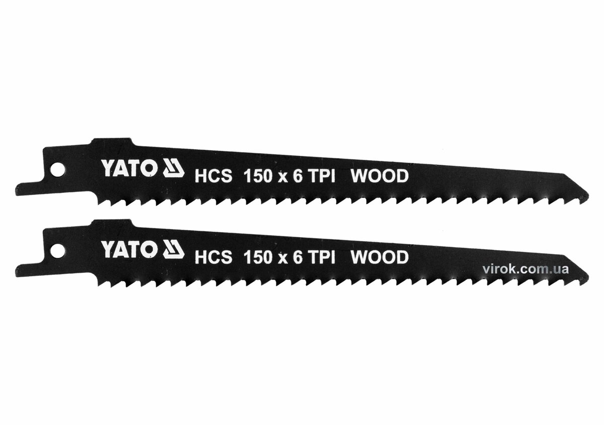 YATO Полотна по дереву, до шаблевої пили YATO : l= 150 мм, h= 1 мм, 6 зубів/1", 2 шт.  | YT-33922