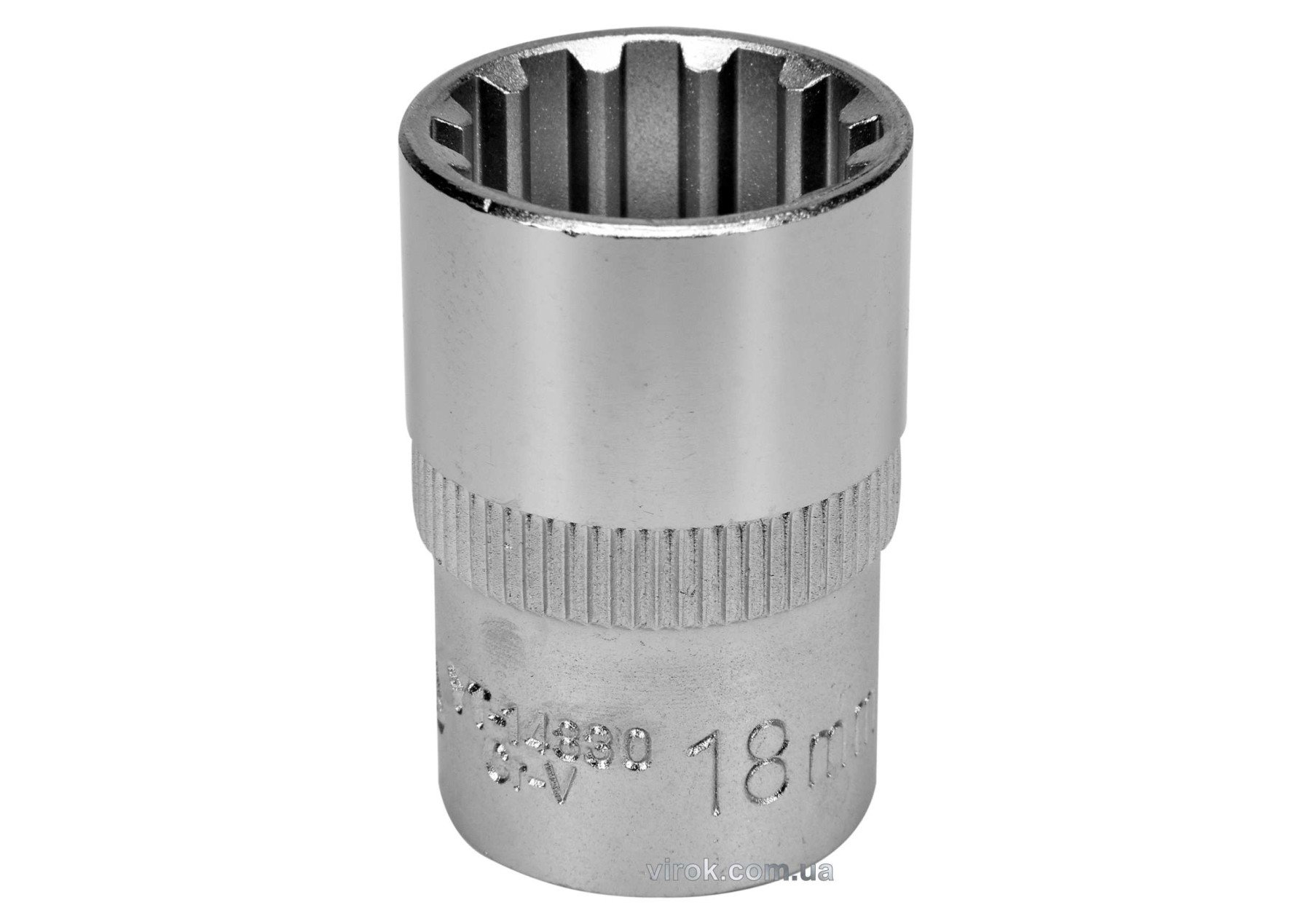 YATO Головка торцева YATO : квадрат 1/2", SPLINE M18 мм, L= 38 мм. CrV  | YT-14830