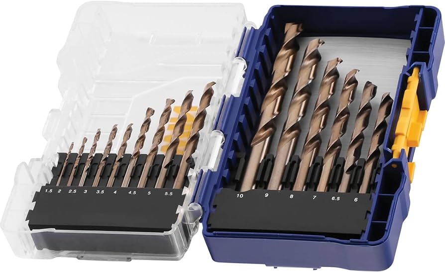 IRWIN Набор свёрл HSS-E COBALT 15шт. : 1.5/2/2.5/3/3.5/4/4.5/5/5.5/6/6.5/7/8/9/10мм, | IW3036501