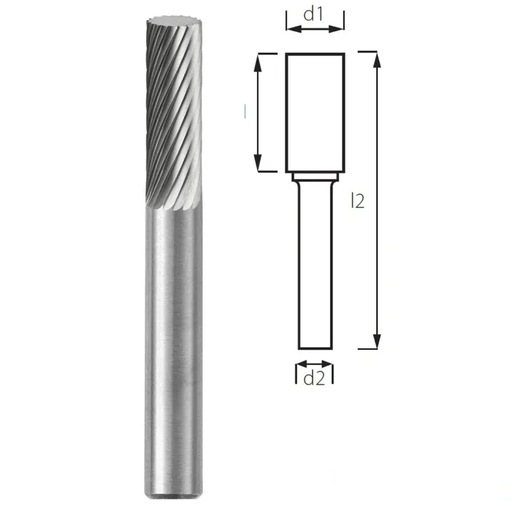 Борфреза цилиндрическая без торцевых зубцов PROFITOOL - 2х11х38х3 мм (A02113-2)
