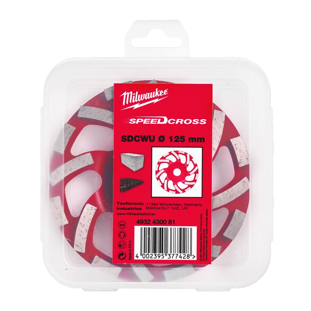 MILWAUKEE Чашка алмазна шліфувальна SDCWU 125, Ø125 | 4932430081