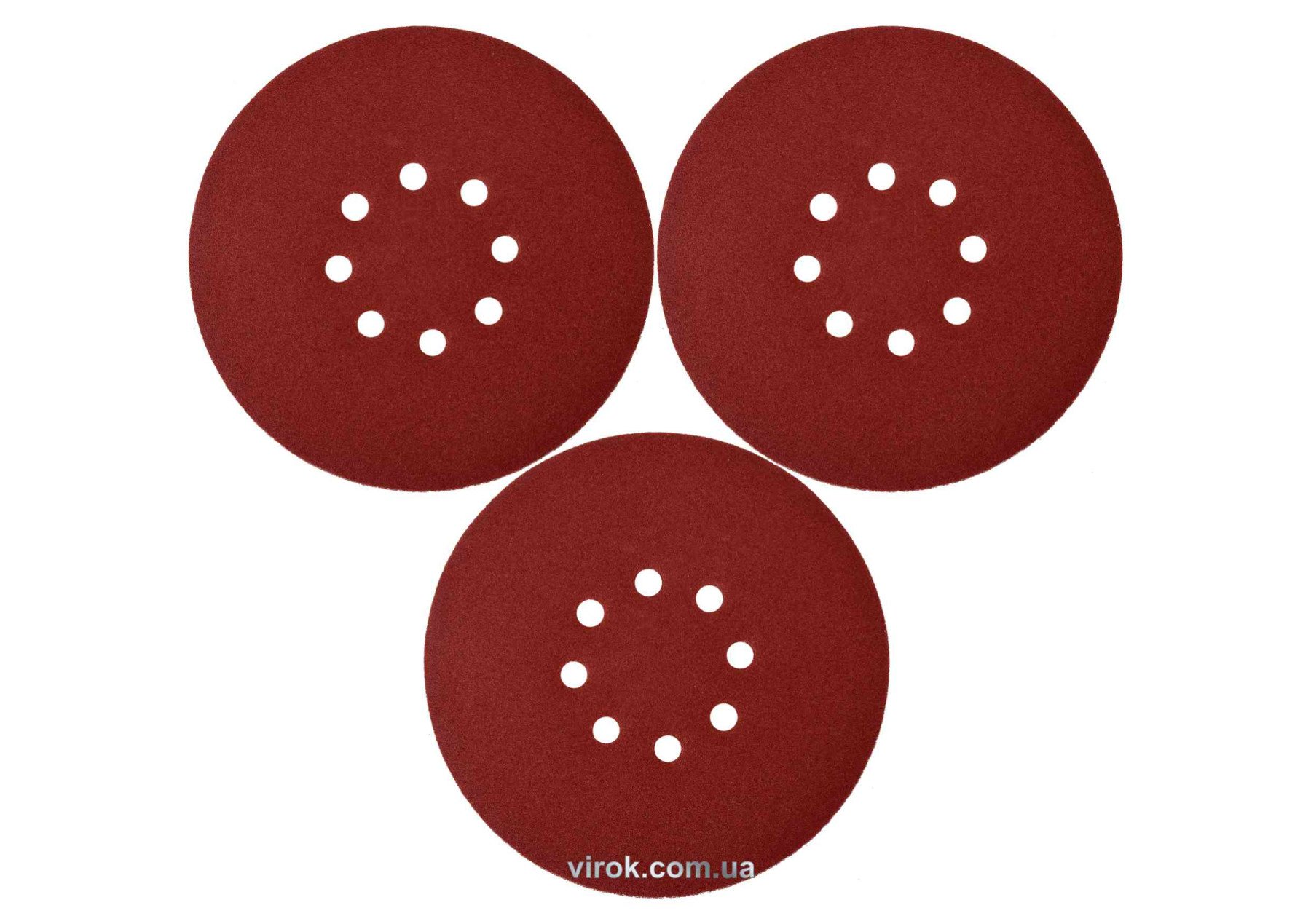 YATO Круг шліфувальний з наждачн. паперу з липучкою: Ø= 180 мм, Р100, до YT-82341, 3 шт