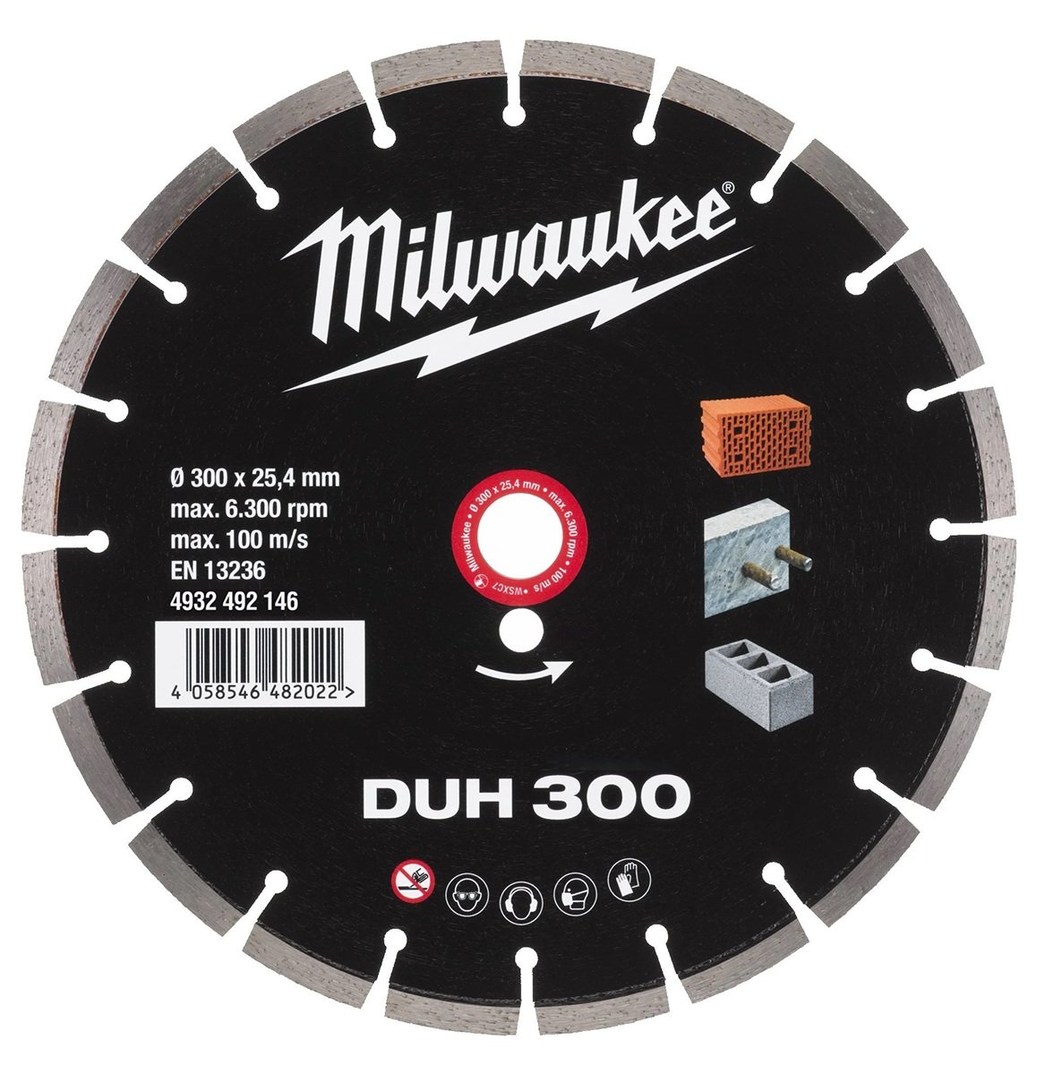 MILWAUKEE Диск алмазний DUH 300, Ø300мм | 4932493331