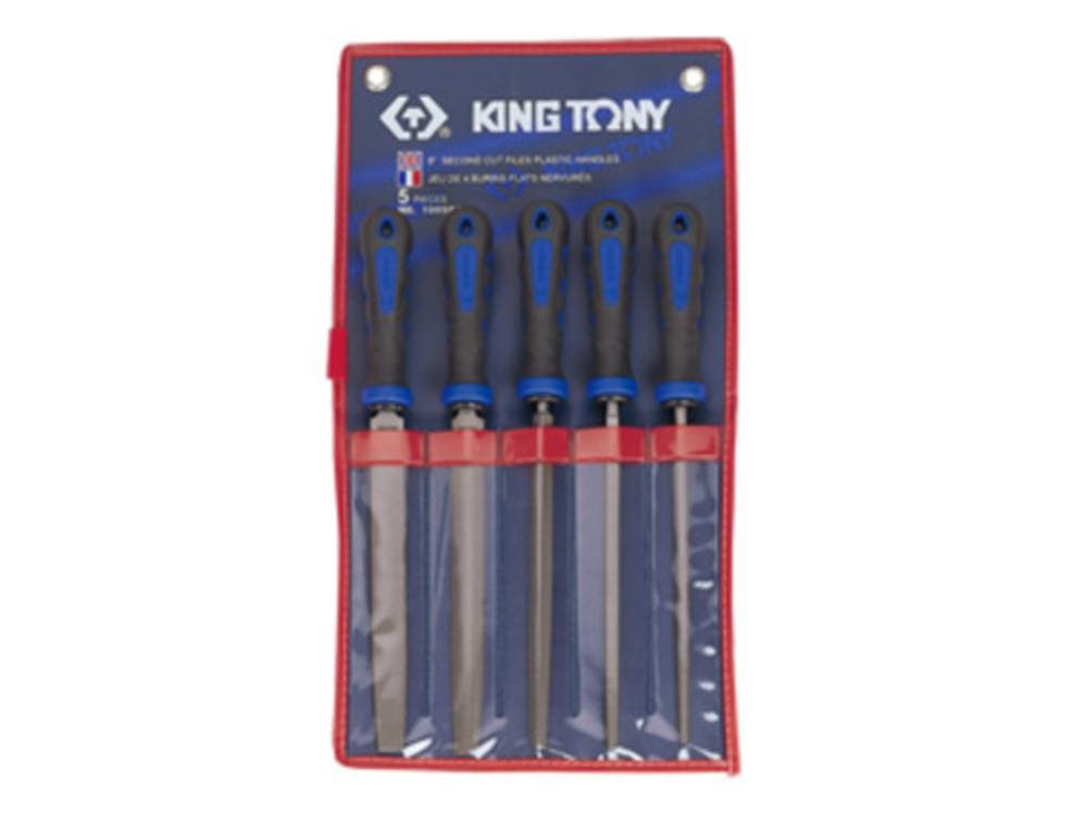 KING TONY Набір напилків 5 одиниць 200 мм в чохлі