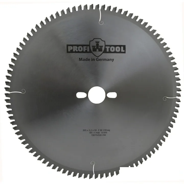 Диск пильный по дереву 305х3.2х2.2х30 мм, Z=96, форма зуба Wneg (ATBneg), поперечный рез PROFITOOL